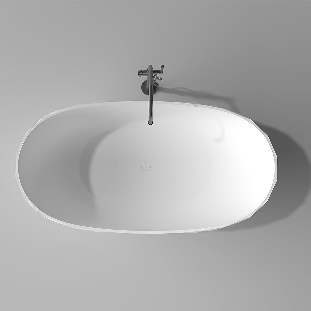 Baignoire autoportante à surface solide taillée au diamant de 1640 mm image de fenêtre