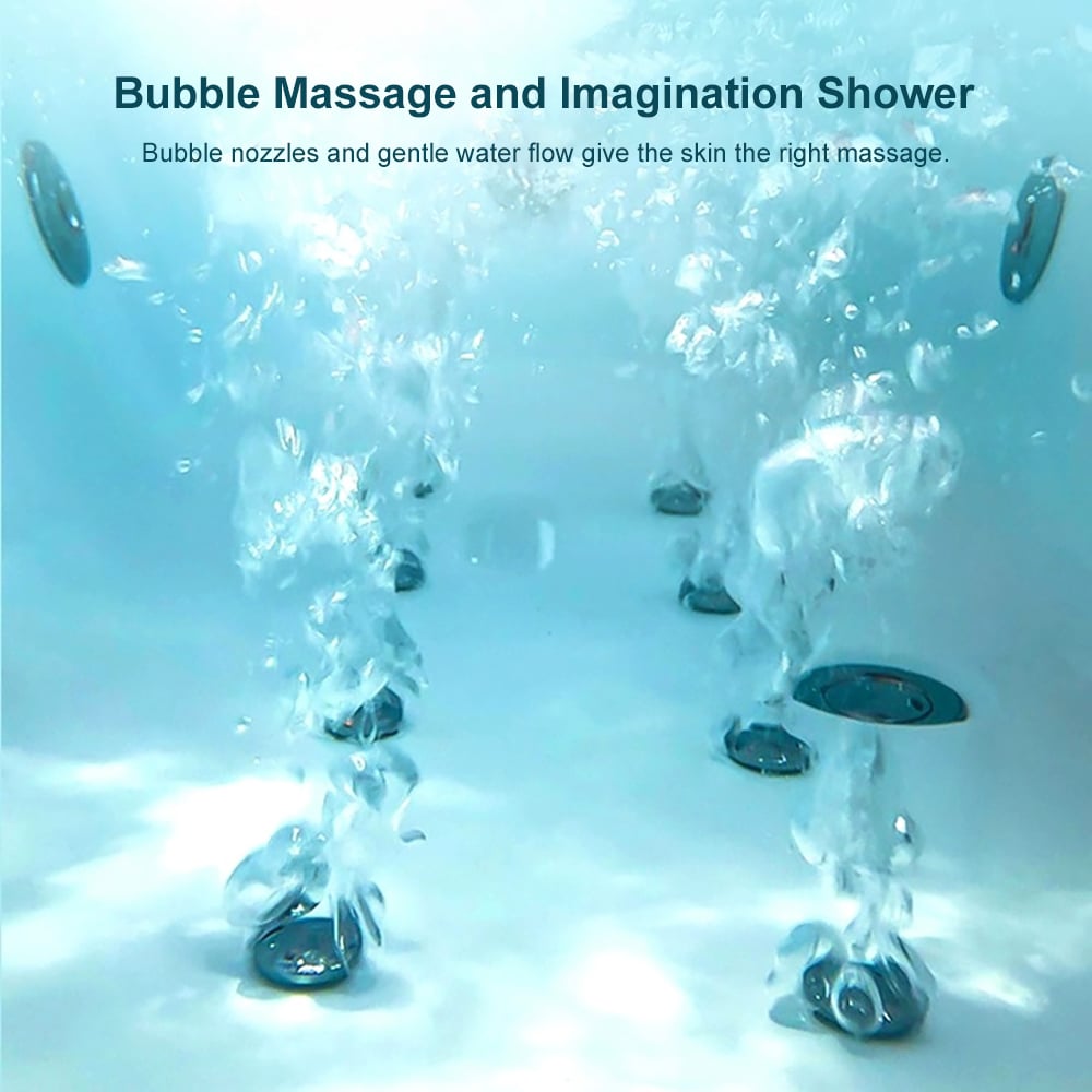 Baignoire balnéo 182 cm 2 places avec 38 jets de massage et contrôle de température image de fenêtre